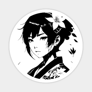 Anime Girl With Kimono 05 Magnet